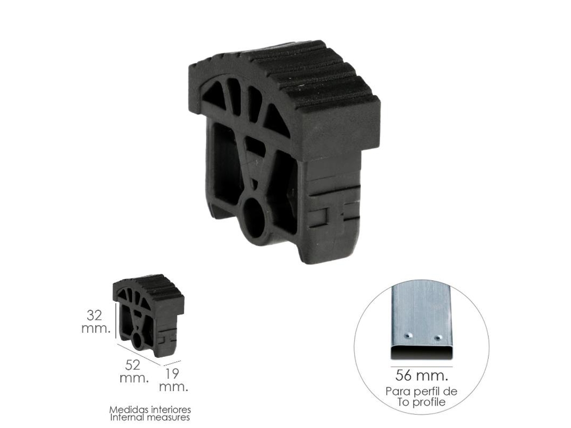 Tampa Final Para Escadas Pronor 2 Seções Com 8+8 Degraus (Perfil 55 mm) WOLFPACK LINEA PROFESIONAL