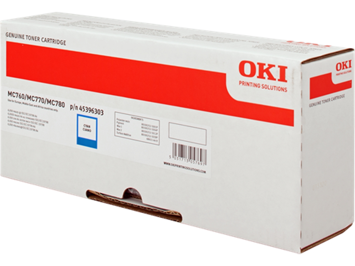 Toner OKI Mc760/70/80 45396303 Azul