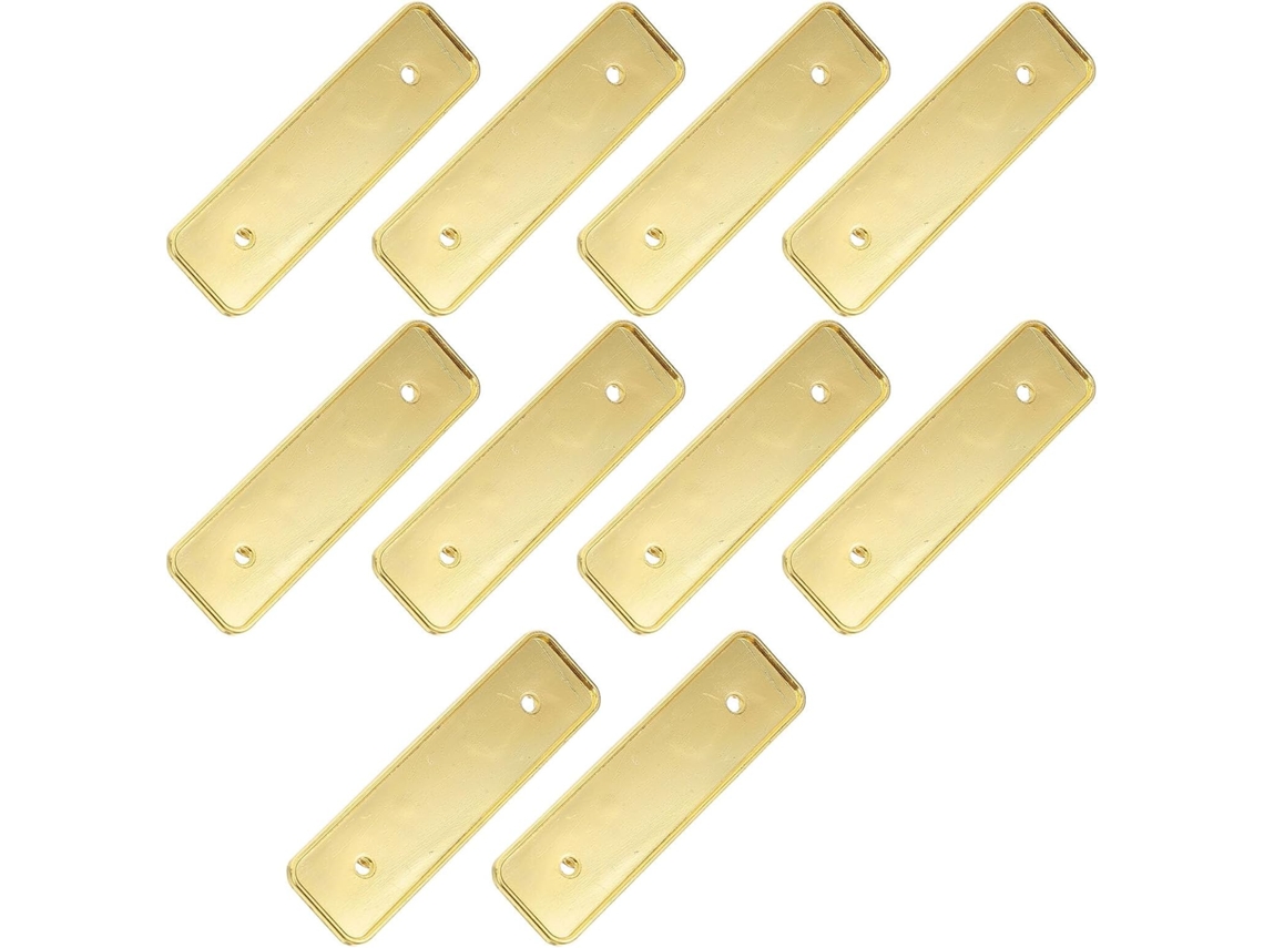 Conjunto De 10 Crachás De Identificação Em Metal Com Alfinete De Segurança, Em Branco Para Uniformes E