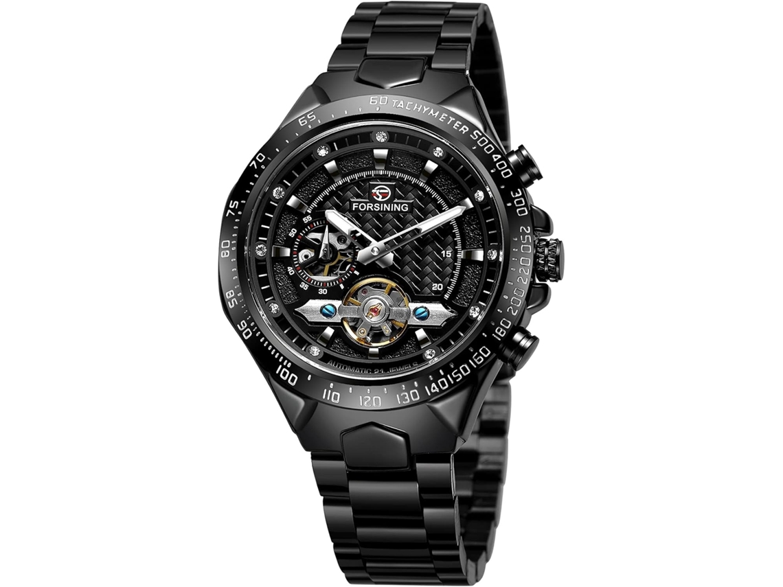 Lurelia Relógio Mecânico Masculino, Automático, Luminoso, Turbilhão, 43 Mm, Aço Inoxidável, Vidro Mineral, Resistente À Água 30m