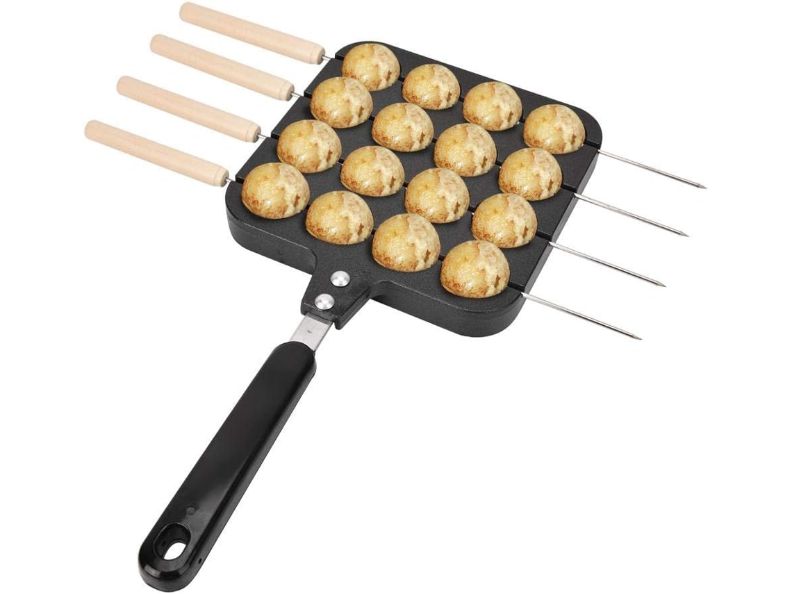 Molde para Takoyaki Bolinhas de Polvo Cor Preta ZMDECQNA