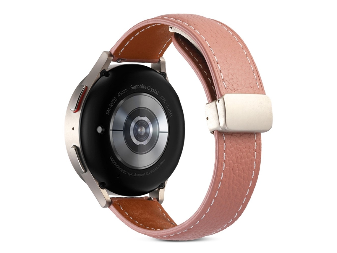 Bracelete de Couro Genuíno 20Mm Liberação Rápida Fivela Borboleta para Coros Pace 2/Apex 42Mm Rosa Escuro