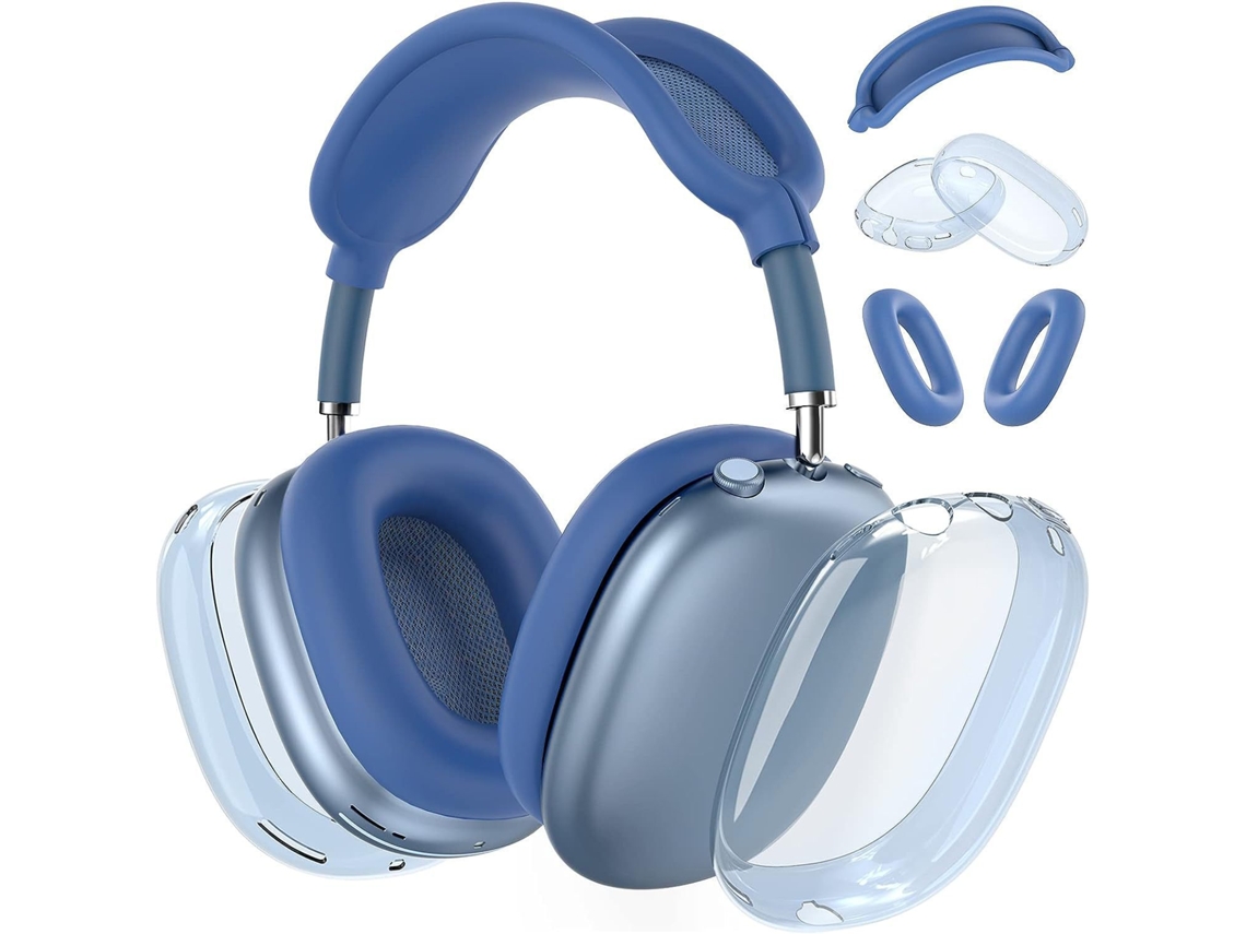 Capa de Silicone para Airpods Max, Tpu Macio À Prova de Choque e Arranhões, Conjunto de 3 Peças. Azul Escuro CZHHMART