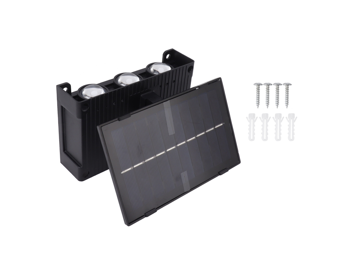 Luz Solar Externa 6 Led Rgb para Jardim Pátio Terraço