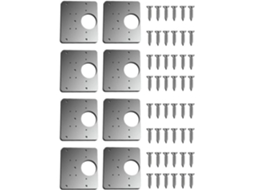 Placa De Reparo Dobradiças Para Armários, Gavetas E Janelas, Em Aço Inoxidável, Pacote Com 8 Peças