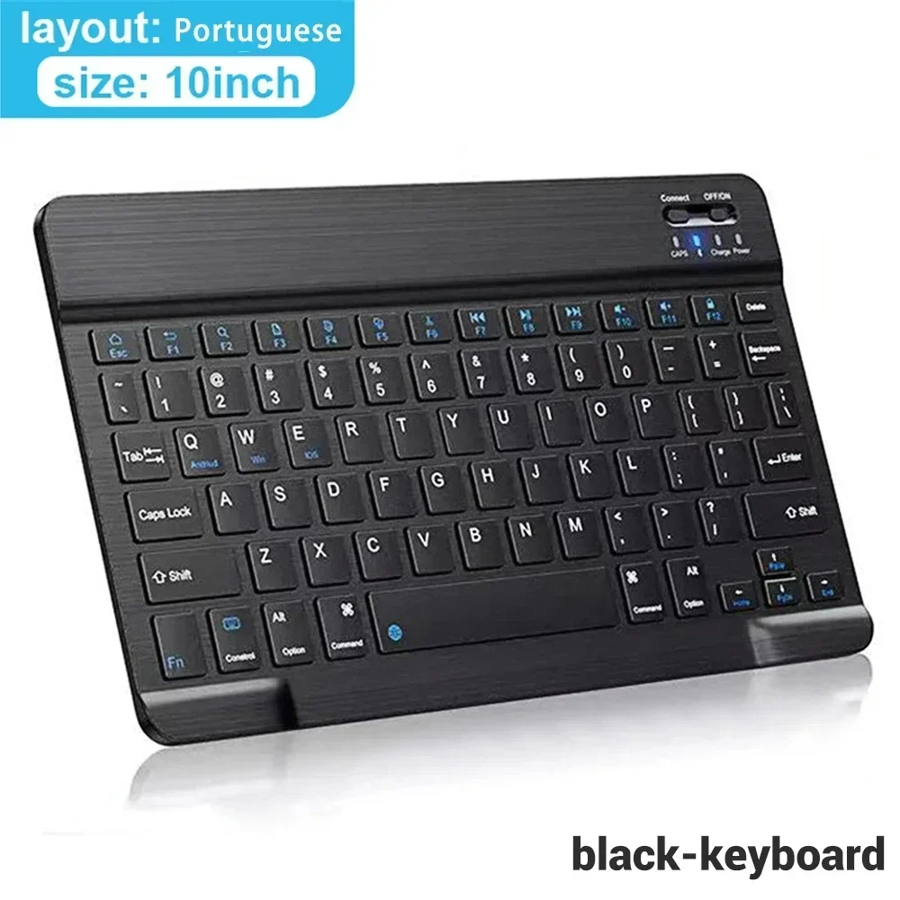 MDUG (teclado Bluetooth Recarregável de 10 Polegadas em Português para Computadores Desktop de Escritório com Windows)