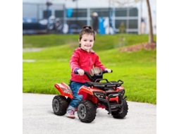 Quad Elétrico 6v Infantil Marcha Para A Frente Música, Para 1,5-3 Anos, Vermelho