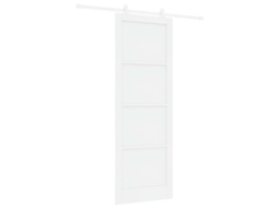 Porta Deslizante Branco 83 X 232 Cm Madeira de Pinho Maciça MAISON EXCLUSIVE