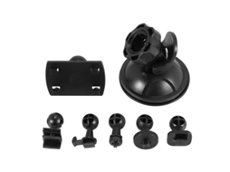 Suporte Rotativo Para Dvr Gps Câmera De Carro Com 6 Adaptadores E Ventosa Forte Para Painel/parabrisa Preto