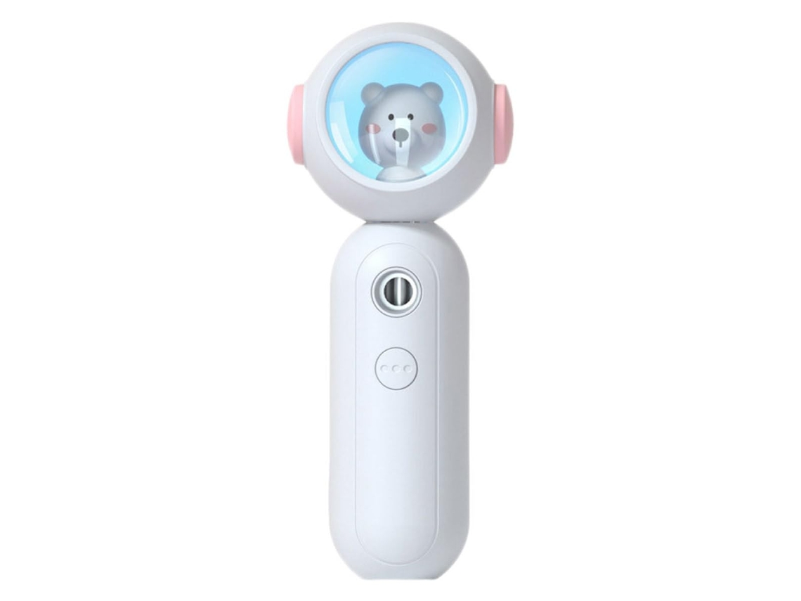 Umidificador Pequeno E Branco Com Nano Névoa, Portátil Em Spray Feito De Abs