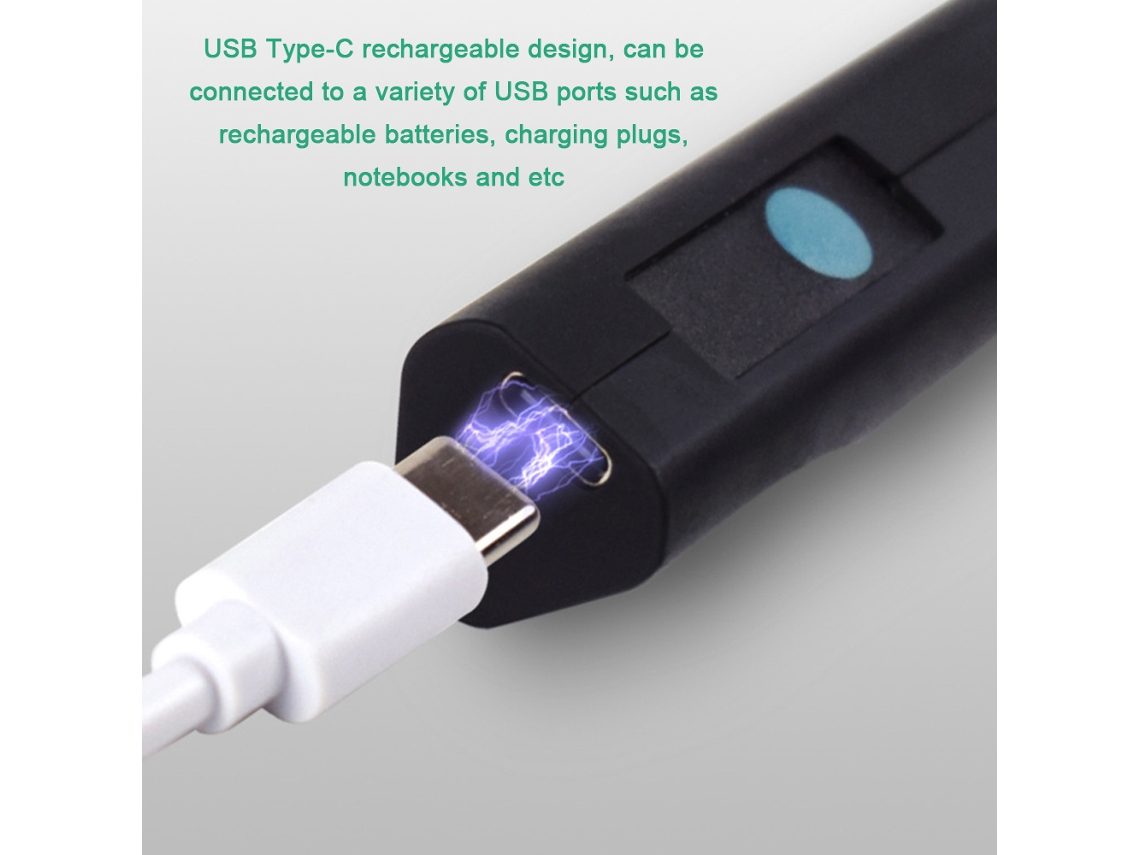 LIXADORA ELÉTRICA YURU, portátil, 5 marchas, USB recarregável, reparo, polimento