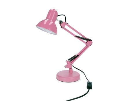 Candeeiro de Mesa Rosa Pixi E27 com Clipes de Montagem EDO Solutions
