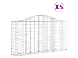 Gabion Basket, Gabion Baskets Vidaxl Prateado Ferro (200 X 30 X 100/120 Cm)
