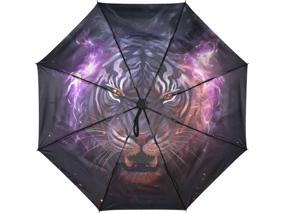 Guarda Chuva de Viagem Automático Tigre Roxo S/MARCA