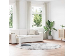 Vidaxl Tapete Shaggy De Pelo Alto Navarra 240x240cm Cinzento Prateado