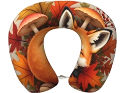 Travesseiro de Viagem Ergonômico Sleeping Fox em Espuma | S/MARCA