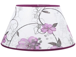 Lurelia Abajur De Tecido Vintage Chinês, Para Candeeiro De Mesa E Chão, Soquete E27, Roxo, 28x28x19,3 Cm