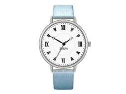 Relógio de pulso em liga metálica com mostrador redondo, modelo Fourth Couple Watch, azul.