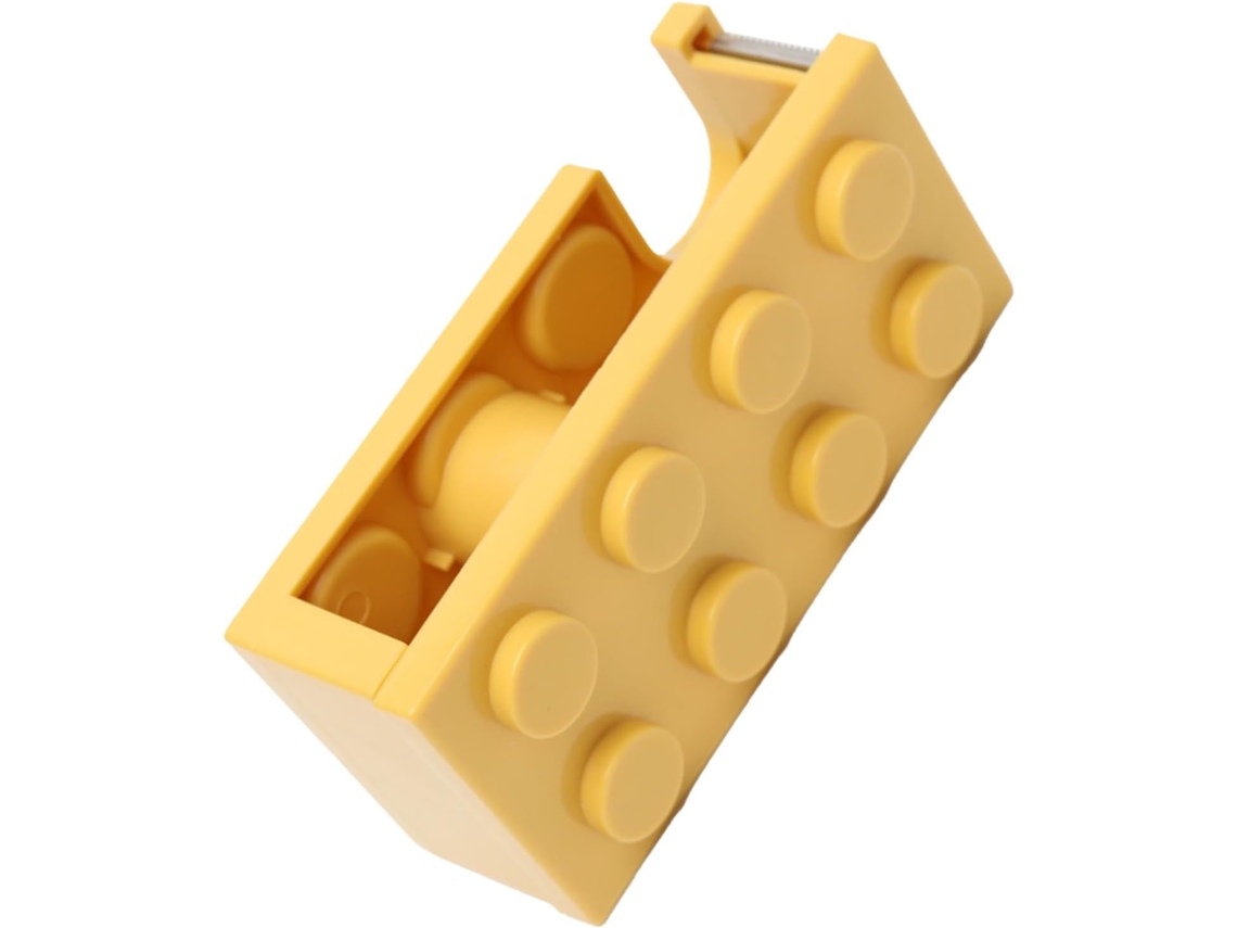 Dispensador De Fita Adesiva Em Formato Bloco Montar Icrpstu, Mini Porta Fitas De Mesa Fofo Com Corte Fácil, Para Escola