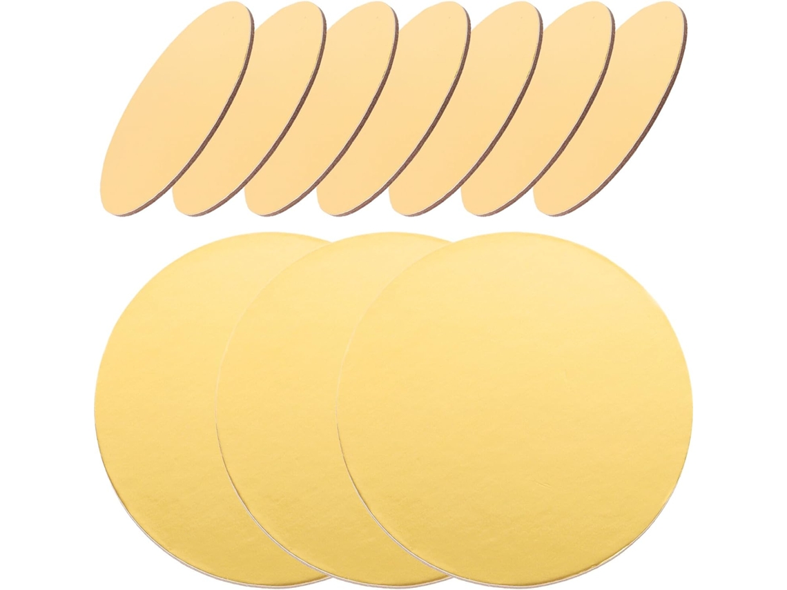 Bases Descartáveis Redondas Para Bolo Kichouse, 10cm, Pacote Com 20 Unidades, Base De Papel Qualidade Alimentar Para