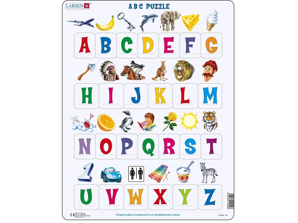 Puzzle LARSEN Maxi Abc-Puzzle de Moldura 26 Peças Educação