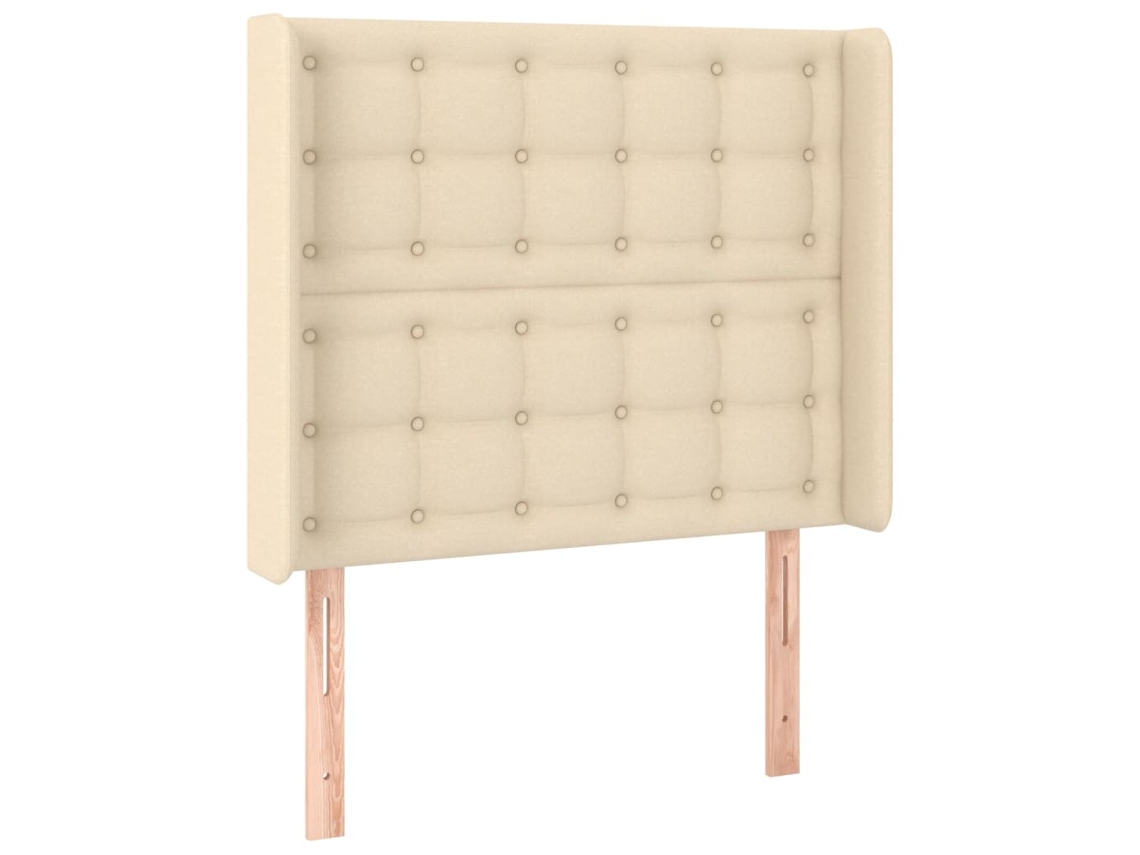 Cabeceira de Cama com Abas Tecido Creme MAISON EXCLUSIVE (83x16x118 cm)