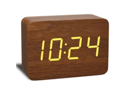Despertador Digital Com Aparência De Madeira, Visor Eletrônico De Led, Design Moderno E Elegante. Slowmoose