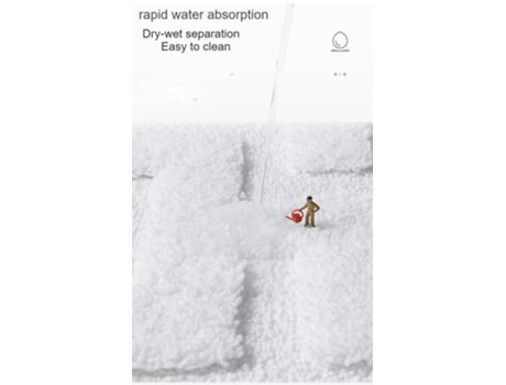 Tapetes de Banho Antiderrapantes Absorventes de Secagem Rápida para Decoração de Banheiro Cinza Claro EVELTEK 50x80cm