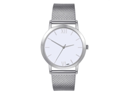 Reloj De Pareja Unisex Ultra Delgado Acero Cuarzo Dial Redondo Números Romanos Plata