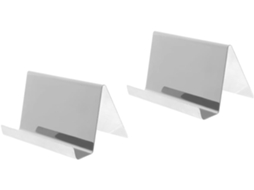 Suporte Para Cartões De Visita 2 Peças, Expositor De Mesa Em Aço Inox Com Porta Nomes Para Escritório Gokoco