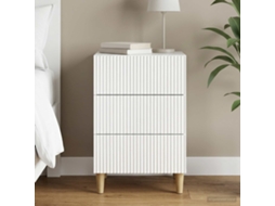 Vidaxl Armário De Cabeceira Branco Brilhante 43 X 41 X 66,5 Cm
