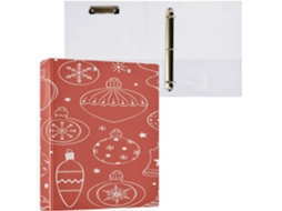 Pacote com 1 Pasta de Argolas Redondas 2,8 Cm e 1,27 Bolsos, 1/2 Pastas, Material Escolar, Capa Dura, Desenho