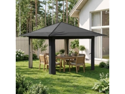 Vidaxl Gazebo Sem Lado Cinzento-claro E Antracite