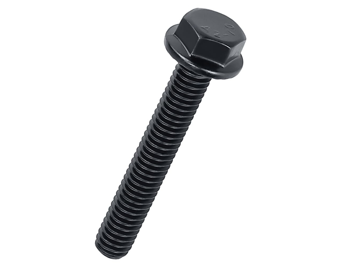 Parafusos Sextavados Flangeados Pretos 3/8-16 X 2" (10 Peças), Aço