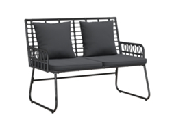 Conjunto 1 Móveis De Jardim Vidaxl Preto Vime Pe (113 X 69 X 83 Cm)