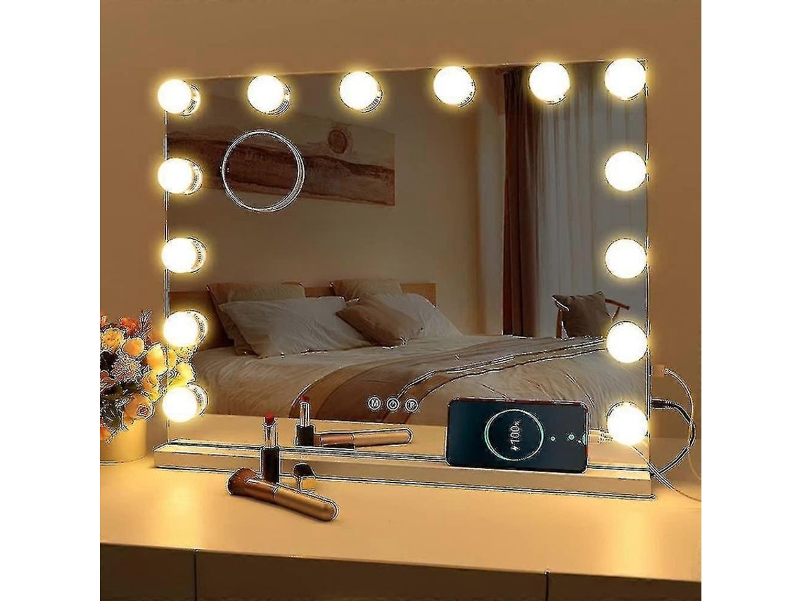 Luzes de vanity Nova Line, 10 lâmpadas LED, 3 modos, USB, para espelho de maquiagem