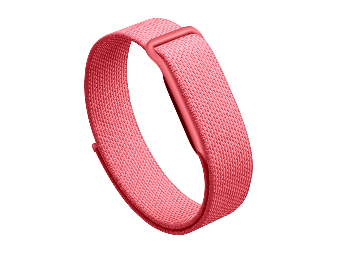 Pulseira para Google Fitbit Air, Trançado Nylon（Rosa Escuro）czhmart
