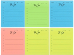 6 Peças Bloc De Notes Autocolantes Portáteis, Papel