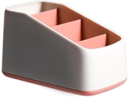 Organizador de mesa AQUAFORGE com 4 compartimentos, em ABS, para controle remoto, celular e papéis
