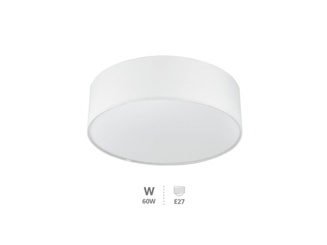 Candeeiro de Teto Gemena em Tecido 2Xe27 Branco GSC