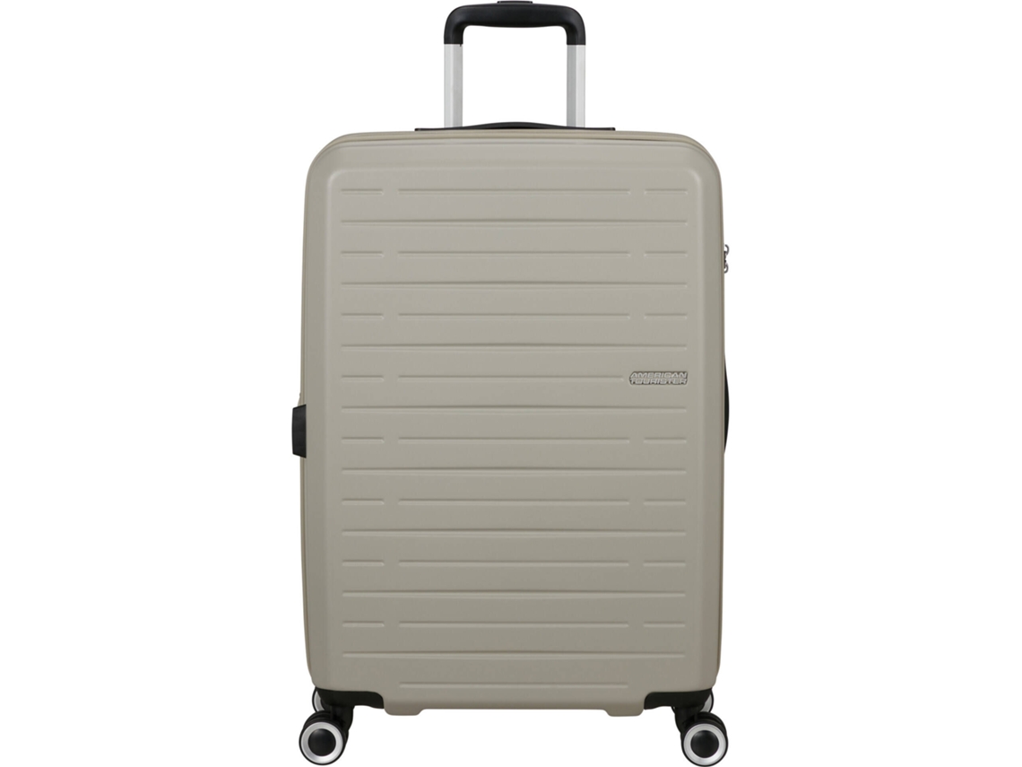 Mala De Viagem Média Extensível 8 Rodas Bege Aerojoy American Tourister