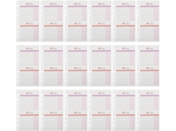 Refil Para Planner A6 De 3 Painéis Com Impressão Frente E Verso, Sem Data, 20 Folhas Organização De