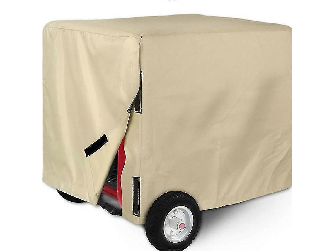 Cubierta Impermeable Para Generadores Universal 26x20x20 Polegadas - 5000-10000w, Material Duradero 600d Oxford, Negro Beige