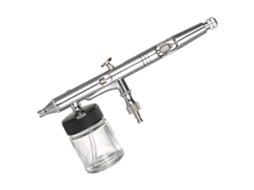 Kit de aerógrafo de dupla ação com alimentação lateral KKmoon 0,25 mm 7 cc 22 cc para maquiagem, arte e pintura profissional de modelos.