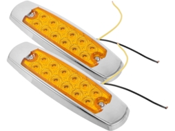 Conjunto De 2 Luzes De Sinalização Lateral Em Led Para Caminhões E Reboques.