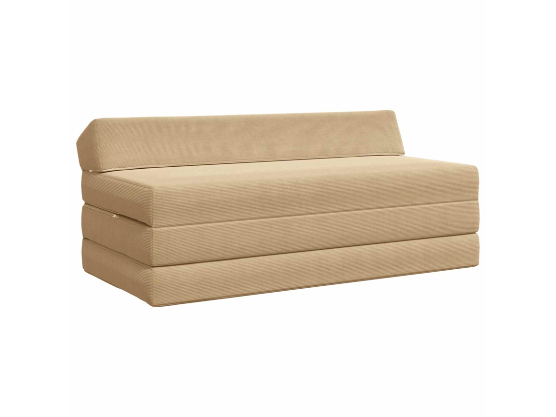 Vidaxl Sofá Cama Dobrável Verde Cinza 120 X 60 X 49 Cm Tecido