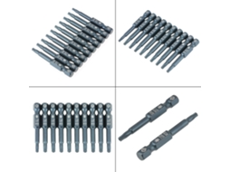 Kit De 10 Brocas De Parafuso Estrela Segurança T15 Com Cabo Hexagonal 1/4" 50mm Magnético