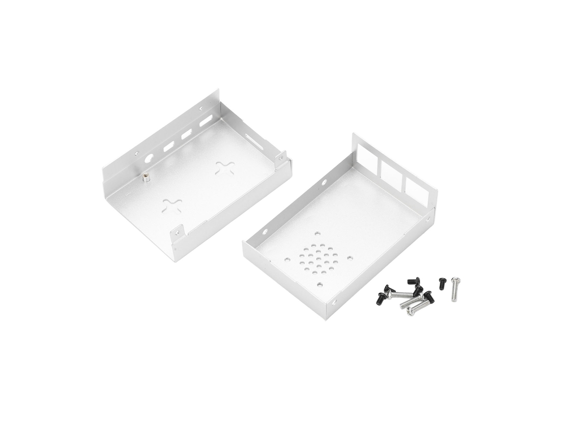 Caixa De Alumínio Para Raspberry Pi 4b, Carcasa Protetora, Ventilação, Cor Prata, Encaixe Resistente.