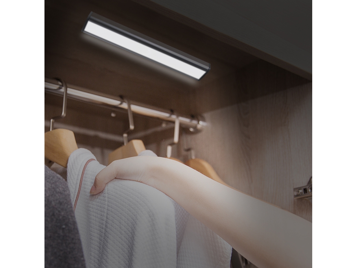 2026 2 Piezas Luces com Sensor de Movimento Usb Recarregável 20 Led Magnéticas para Armários de Roupas Gavetas Luz Branca Quente