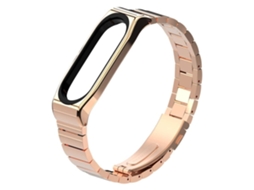 Pulseira Bracelete Aço Stainless Lux Ferramenta Xiaomi Mi Band 5 Ouro